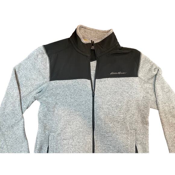 Eddie Bauer Men's Full Zip Knit Jacket. Grey. Medium. Outdoors. Casual. - Picture 2 of 7